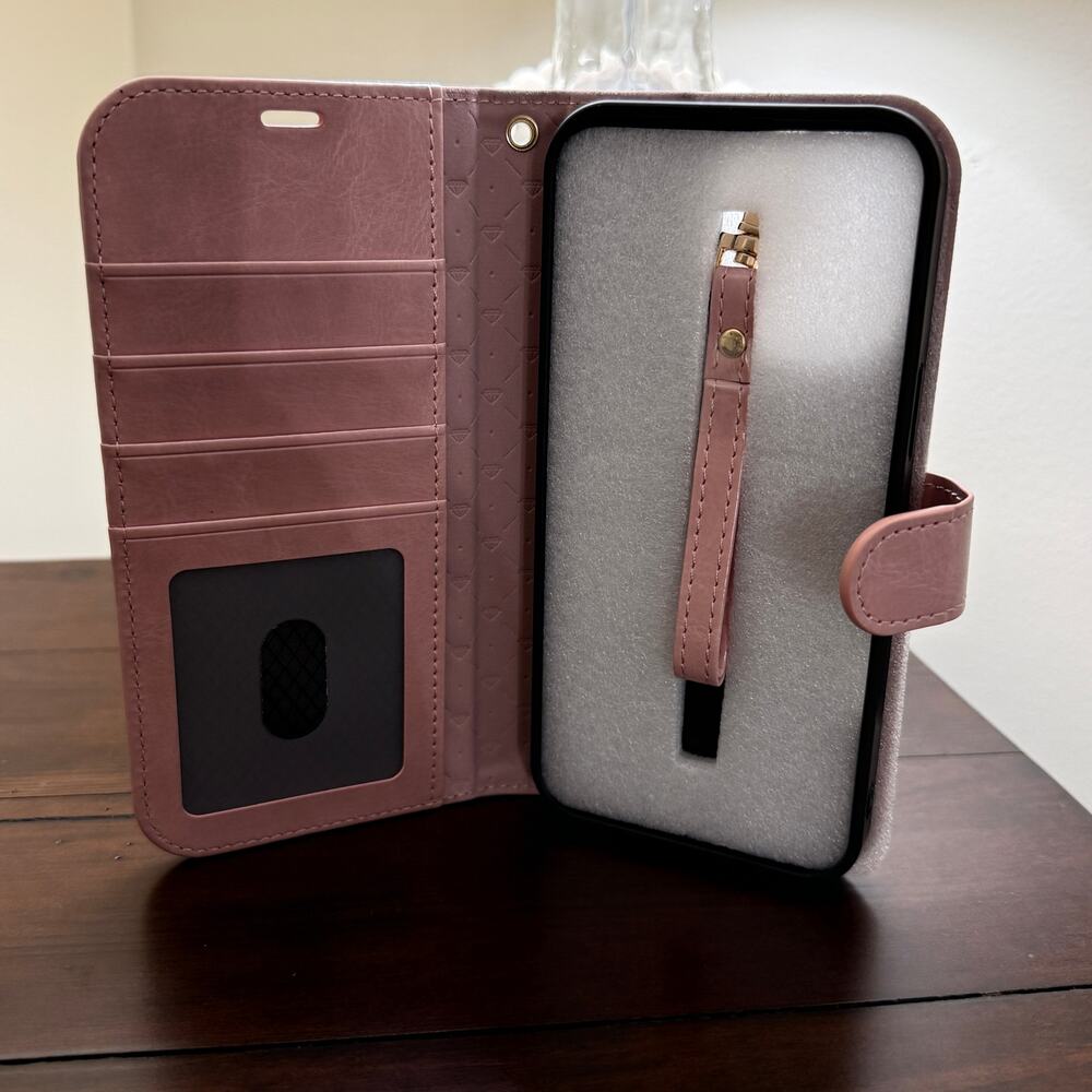 OCASE for iPhone 16 PRO MAX, Detachable Wallet, Magnetic, Light Pink NEW